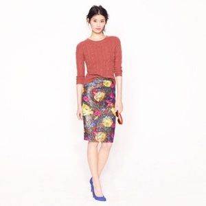J. Crew No. 2 pencil skirt in Floral Brocade